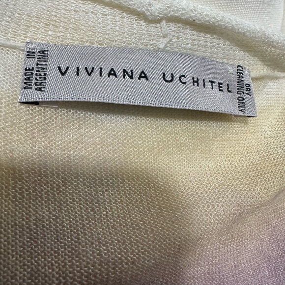 Viviana Uchitel ombré duster cardigan coverup hand dyed sheer sz2 /US M - $375 - Picture 3 of 9
